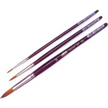 Pebeo 123 Seri Golden Sentetik Kıl Fırça No: 0 Koyu Kahve Ergonomik Sap ile Hobi Çalışmaları İçin