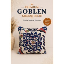 Goblen Mavi Dokuma Kırlent Kılıf