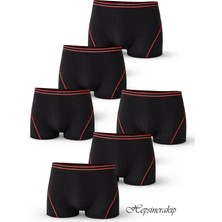 Hepsine Rakip 6lı Erkek Çocuk Likralı Pamuklu Boxer Kaliteli Iç Çamaşır