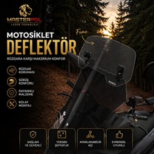 Masterpol Deflektör Füme Model 2 Rüzgar Saptırıcı Siperlik Şeffaf Motor Camı Cam Uzatma