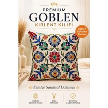 Goblen Çini Lale Desen Kırlent Kılıf