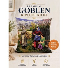Goblen Dokuma Kadınlar Çit Desen Kırlent Kılıf
