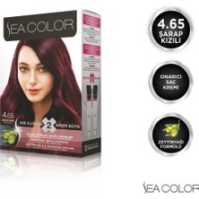 Sea Color 4.65 Şarap Kızılı Amonyaksız Krem Boya Kalıcı Parlak Renkler İçin 99 ml