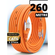 Mn6 M107XT CAT6 Ethernet Kablosu 260 Metre 0.57mm UTP Ultra Dayanıklı Çift Kat Korumalı Dış Mekan Ağır Şartlara Uygun LAN Kablosu