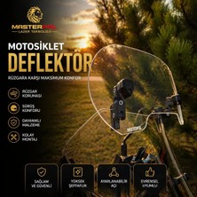 Deflektör Rüzgar Saptırıcı Siperlik Şeffaf Motor Camı Cam Uzatma Model 3