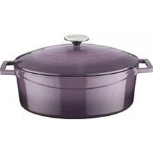 Lava Oval Tencere - Çap(Ø)29 cm. Mor