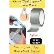 Lufern Çok Amaçlı Su Geçirmez Sızdırmaz Dayanıklı Izole Gri Tamir Bandı 48 mm 10 mt 1 Adet