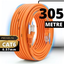 Mn6 M107XT CAT6 Ethernet Kablosu 305 Metre 0.57mm UTP Ultra Dayanıklı Çift Kat Korumalı Dış Mekan Ağır Şartlara Uygun LAN Kablosu