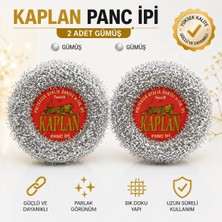 Kaplan Metalik Etamin ve Punch İpi 2 Adet Gümüş