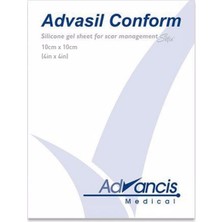 Advancis Advasil Conform Medikal Silikon Jel Tabaka - İz Giderici-Scar 10cm x 10cm (1 Adet)