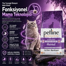 Petline Tüy Yumağı Önleyici Malt Etkili - Diyet özellikli Kısır Kedi Maması Tavuklu 6 kg Hairball