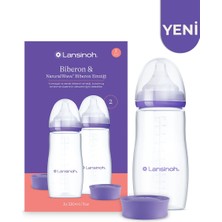 Lansinoh 2 x 330 ml Biberon ve Naturalwave® Biberon Emziği (6 Ay+)