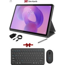 Lenovo 11.5 Inç 2k Tablet 8gb Ram 128GB Sim Kartlı 4g Lte Yanında Klavye Kalem Kılıf ve Adaptör Dahil Full Aksesuar Profesyonel Gri Set