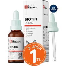 Dr. Nature's Kedi Tüy Damlası 50 ml – Biotin ve Çinko İçeren Sıvı Deri & Tüy Vitamini
