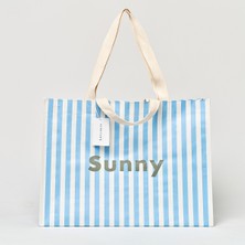 Sunnylife - Büyük Plaj Çantası Mavi Çizgili