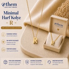 Ethem Gold 14 Ayar Altın ( R ) Harfli Kolye