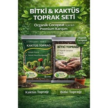 Plant Home Power Mix Bitki ve Kaktüs Toprağı Seti 10 L | Organik Cocopeatli | Salon Bitkileri ve Kaktüsler Için