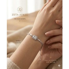 Stil Jewel Zeta Jewel 925 Ayar Gümüş Baget Taşlı Kadın Bileklik - Zarif Pırlanta Model Şık Tasarım