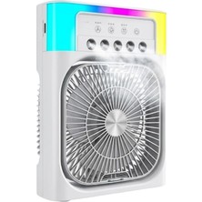İlkyaz Fashion Mini Klima Fan Su Hazneli USB Şarjlı Sessiz Masaüstü Soğutucu