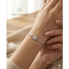 Zeta Jewel Zetajewel 925AYAR Gümüş Çoklu Baget Taşlı Kadın Bileklik - Pırlanta Model Zarif Tasarım