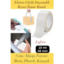Lufern Premium Çok Amaçlı Su Geçirmez Sızdırmaz Dayanıklı Izole Beyaz Tamir Bandı 48 mm 10 mt 1 Adet