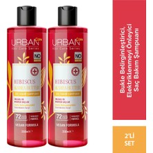Urban Care Hibiscus & Shea Butter Kıvırcık Dalgalı Saçlar Bukle Belirginleştirici Saç Bakım Şampuanı 350 ml-vegan x2