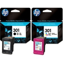 Hp 301 Siyah ve Renkli Kartuş Orijinal Uyumlu Modellerle Yüksek Baskı Kalitesi