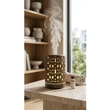 Castu Dekoratif Hava Nemlendirici & Gece Lambası & Aroma Difüzör – Şık Desenli Tasarım | 7 Renk LED Işıklı