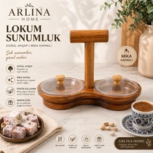 Doğal Ahşap Kahve Sunumluk Çerezlik
