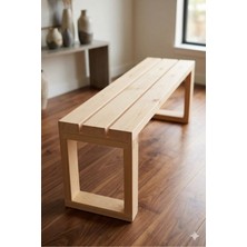 Has Aks Orman Ladin Masif Ahşap Bank Tabure 70X30 cm Naturel
