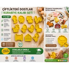 3D Boyuthane Çiftlik Hayvanları Kurabiye Kalıbı Seti 11’li