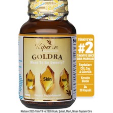 Kiperin Goldra | Cilt, Saç & Tırnak | Biotin, Keratin, Üzüm Çekirdeği, Hyaluronik Asit.. | 30 Kapsül