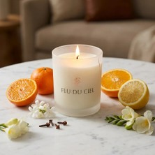 Feu du Ciel Premium Freesia Blossom Mandalina Portakal Limon Kokulu Mum 150 gr