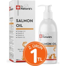 Dr. Nature's Kedi ve Köpek Omega 3 Somon Yağı 150 ml – Deri ve Tüy Sağlığı Destekleyici Balık Yağı