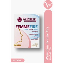 Wellvalens FemmeFire - Kadınlar İçin Hormon Dengesi & Canlılık - Maca, Kore Ginsengi, L-Arjinin - 30 Tablet