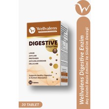 Wellvalens Digestive Enzymes 30 Tablet | 5’li Enzim Kompleksi, Sindirim Desteği