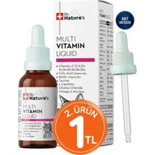 Dr. Nature's Kedi Multivitamin Damla 50 ml – Taurin ve Omega-3 İçeren Günlük Vitamin Desteği