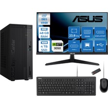 Asus Expertcenter D501MER  Intel® Core™ İ5-14500 48GB Ddr5 4tb SSD 6GB/RTX3050 Freedos Mini Tower+23.8" 120Hz Asus Monitör Masaüstü Bilgisayar 12WD501MER23F20+ZETTAUSBBELLEK
