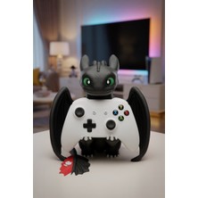 My Craft 3D Ejderhanı Nasıl Eğitirsin Toothless Figür Telefon ve Gamepad Tutucu Mat Dokulu Oyuncu Masa Standı Hediyelik Obje 20X20 cm