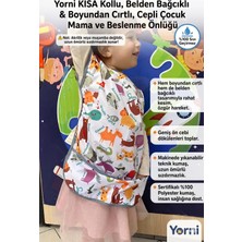 Yorni 3-6 Yaş, Zoo Kısa Kollu Sıvı Geçirmez Çocuk Önlük, Makinede Yıkanabilir, Boya, Oyun ve Yemek Zamanı