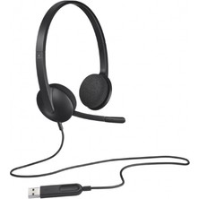 Logitech H340 USB Kulaklık Mik. Seti Kablolu Mikrofonlu Siyah Renkli Bilgisayar Kullanımı İçin