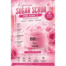 Pink Aura Köpüren Sugar Scrub, Organik Doğal Şeker Peelingi, Arındırıcı & Yenileyici Bakım 160 gr