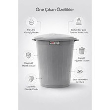 Akay Plastik Eko Çöp Kovası (50 lt) Battal