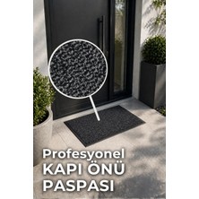 Aquila Antrasit Kapı Önü Paspası 60x90 cm Kaymaz Yıkanabilir Polipropilen Giriş Matı