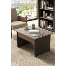 Yurudesign Vista B Ofis Sehpası 80CM*60CM Kahve-Beton-Antrasit Vs2-Cga