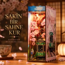 Emirgan Sakura Seyahati – Mini Ahşap Book Nook – Kendin Yap Japon Kiraz Çiçekleri Temalı Book Nook