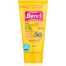 2 Adet Benri Çocuklar Için Güneşten Koruyucu Krem SPF50 40 ml