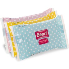2 Adet Benri Mini Islak Cep Mendili 3'lü