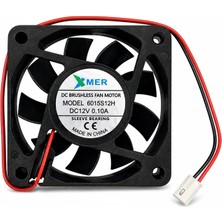 60X60X15MM 12V 0.10A 2p 6cm Xmer Fan 2 Uçlu