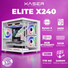 Xaser Elite X240 Ryzen 5 7500F 32GB Ddr5 Ram 1tb M.2 Nvme SSD 8gb RTX5060 Ti Masaüstü Oyuncu Bilgisayarı